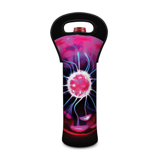 Plasma Ball Print Single Neoprene Wine Tote