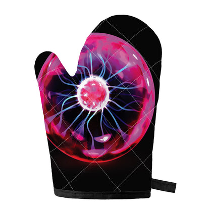 Plasma Ball Print Single Oven Mitt