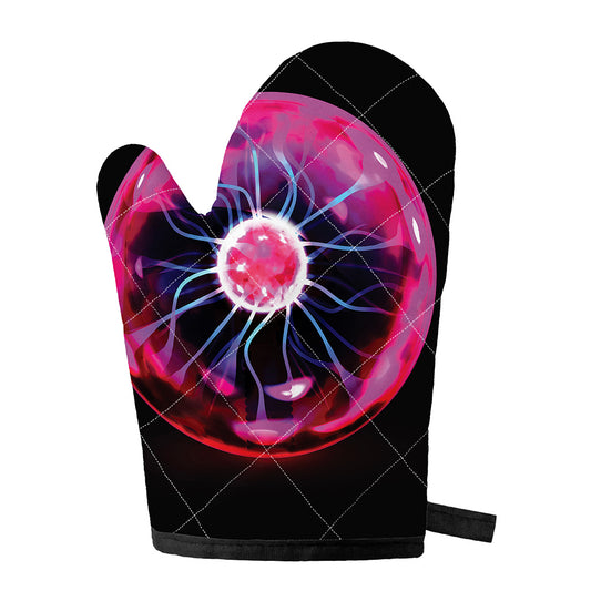 Plasma Ball Print Single Oven Mitt