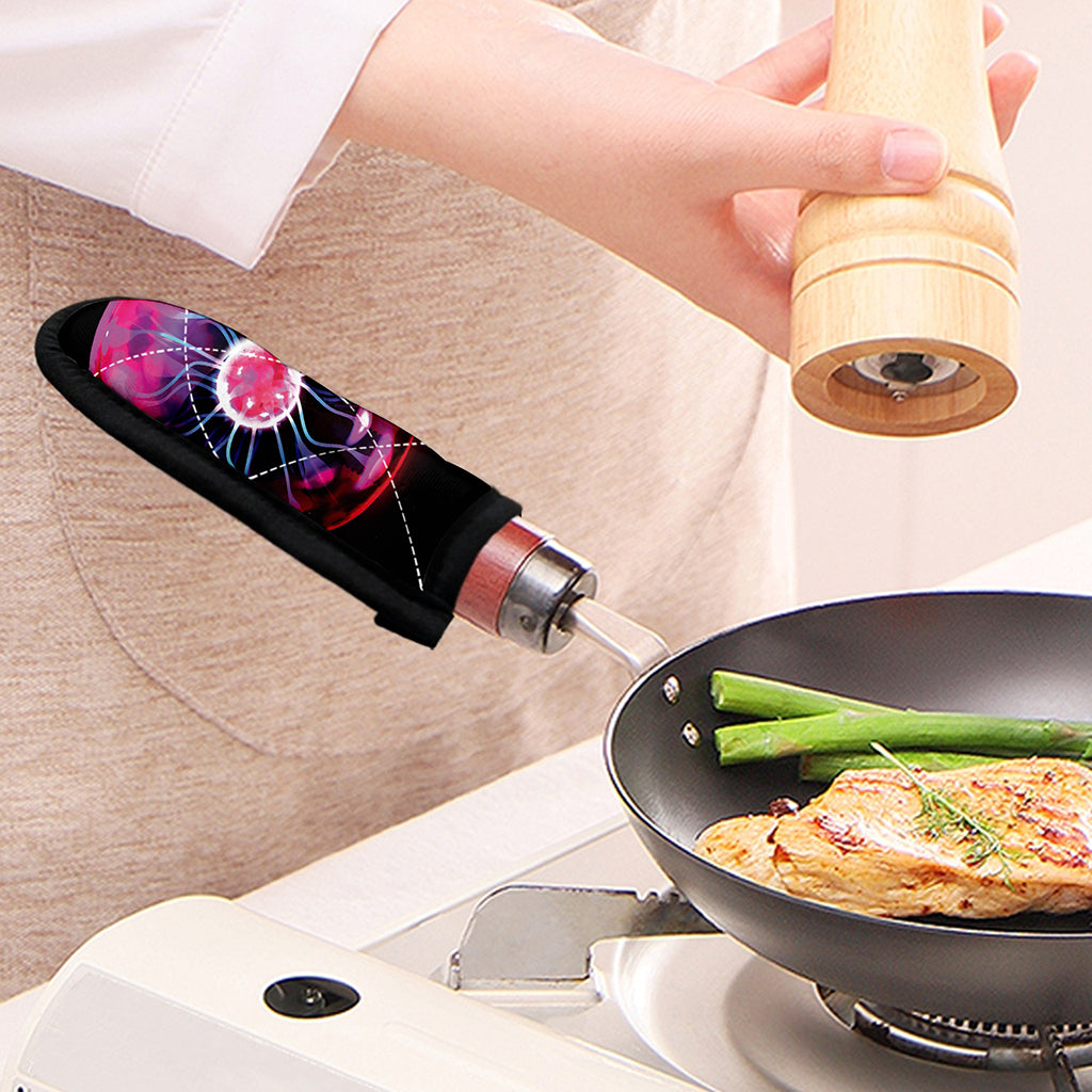 Plasma Ball Print Skillet Handle Cover