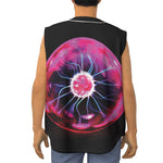 Plasma Ball Print Sleeveless Baseball Jersey