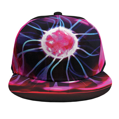 Plasma Ball Print Snapback Cap