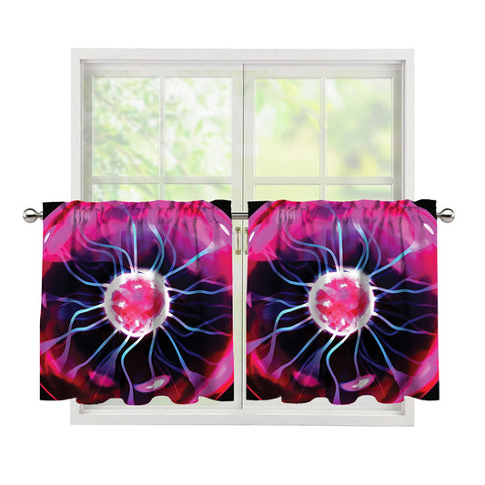 Plasma Ball Print Tier Curtains