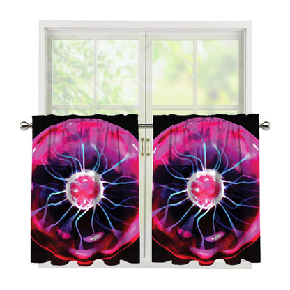 Plasma Ball Print Tier Curtains