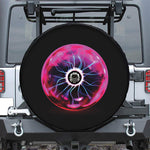 Plasma Ball Print Tire Cover With Camera Hole