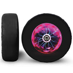Plasma Ball Print Tire Cover With Camera Hole