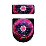 Plasma Ball Print Toilet Lid And Tank Cover Set
