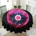 Plasma Ball Print Waterproof Round Tablecloth