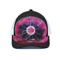 Plasma Ball Print White Mesh Trucker Hat