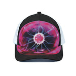 Plasma Ball Print White Mesh Trucker Cap