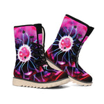 Plasma Ball Print Winter Boots
