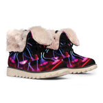 Plasma Ball Print Winter Boots