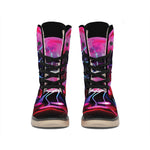 Plasma Ball Print Winter Boots