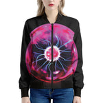 Plasma Ball Print Women's Bomber Jacket