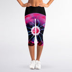 Plasma Ball Print Women's Capri Leggings
