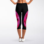 Plasma Ball Print Women's Capri Leggings