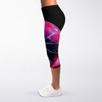 Plasma Ball Print Women's Capri Leggings