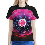 Plasma Ball Print Women's Polo Shirt
