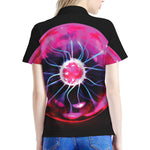 Plasma Ball Print Women's Polo Shirt