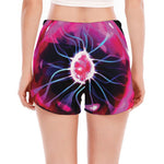 Plasma Ball Print Women's Split Running Shorts