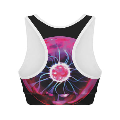 Plasma Ball Print Women's Sports Bra
