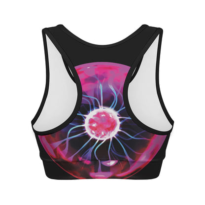 Plasma Ball Print Women's Sports Bra