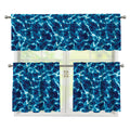 Plasma Energy Print 3 Piece Kitchen Curtains