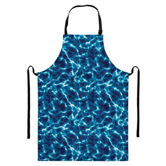 Plasma Energy Print Bib Apron With Pocket