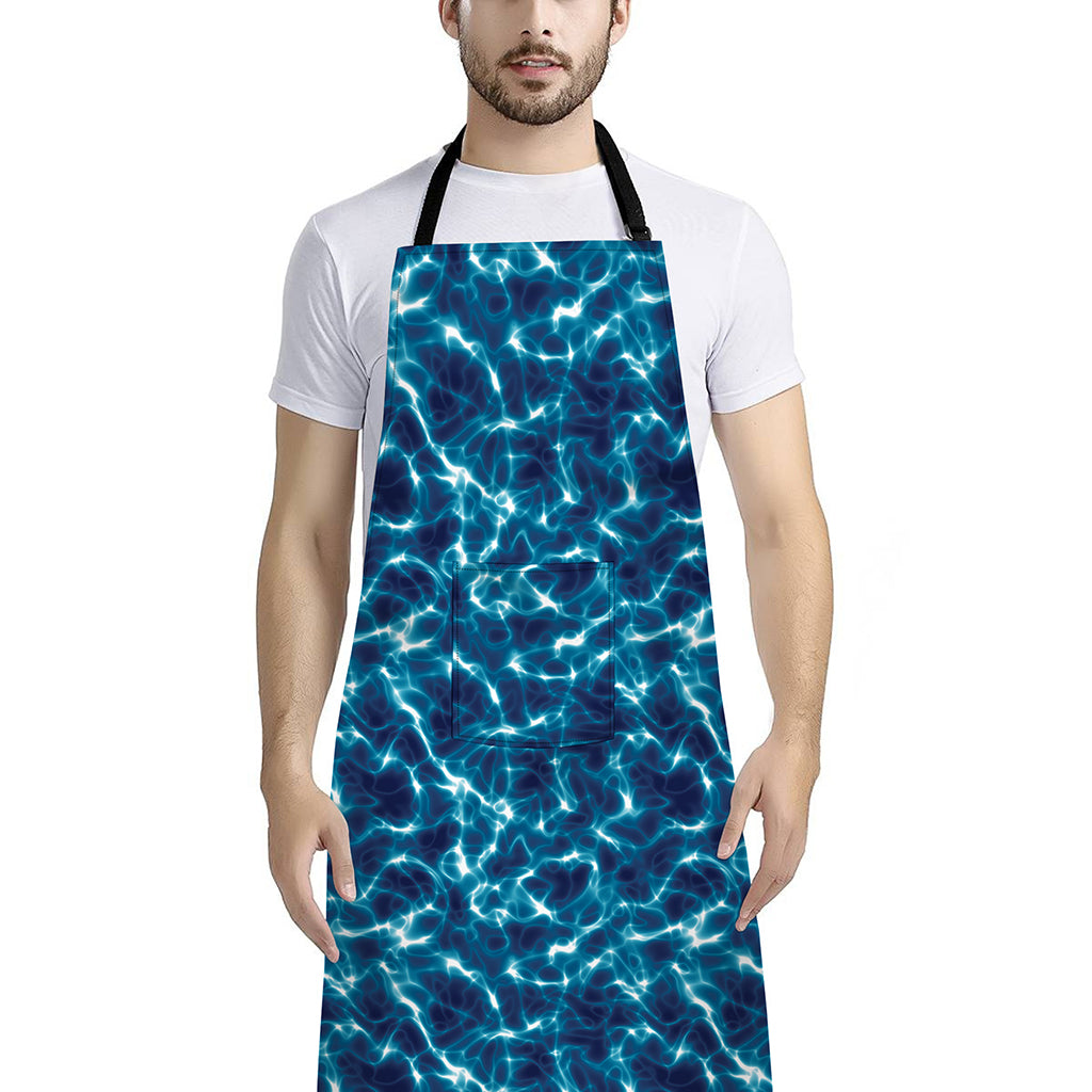Plasma Energy Print Bib Apron With Pocket