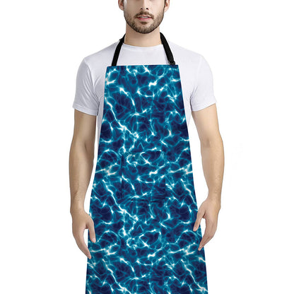 Plasma Energy Print Bib Apron With Pocket