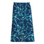 Plasma Energy Print Cotton Front Slit Maxi Skirt