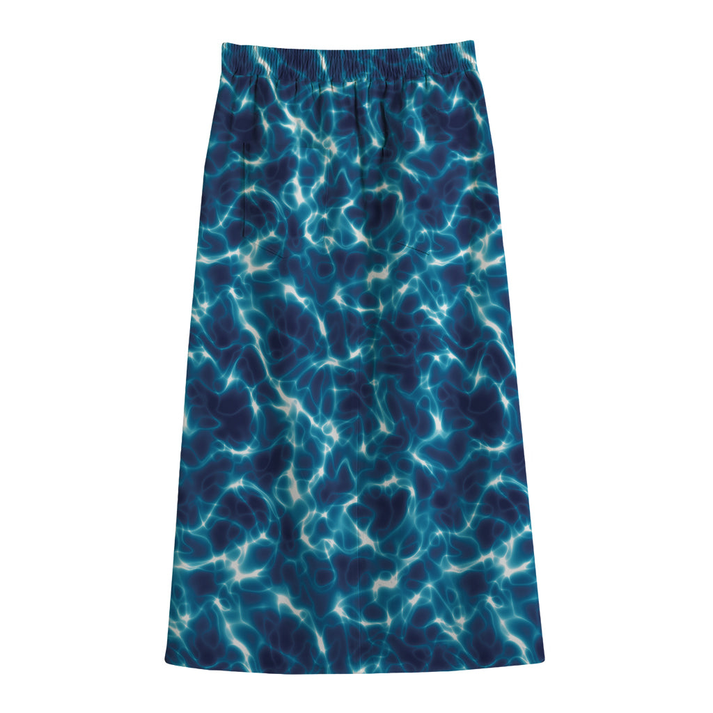 Plasma Energy Print Cotton Front Slit Maxi Skirt