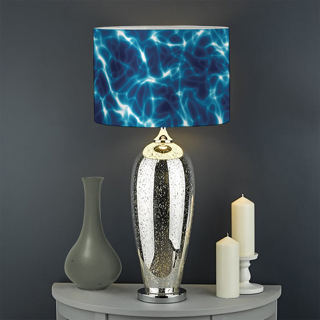Plasma Energy Print Drum Lamp Shade