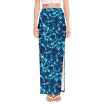 Plasma Energy Print High Slit Maxi Skirt