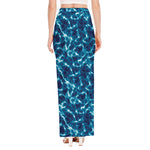 Plasma Energy Print High Slit Maxi Skirt