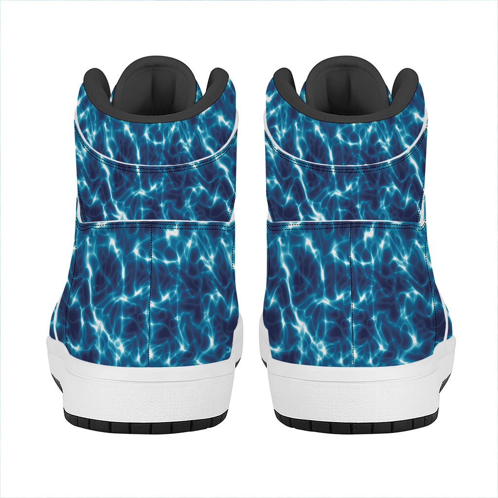 Plasma Energy Print High Top Leather Sneakers