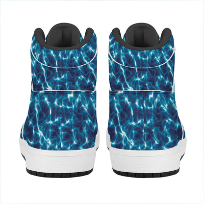 Plasma Energy Print High Top Leather Sneakers