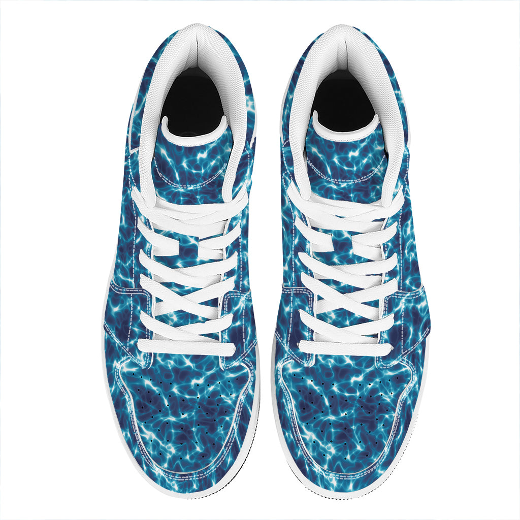 Plasma Energy Print High Top Leather Sneakers