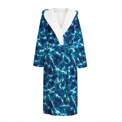 Plasma Energy Print Hooded Bathrobe