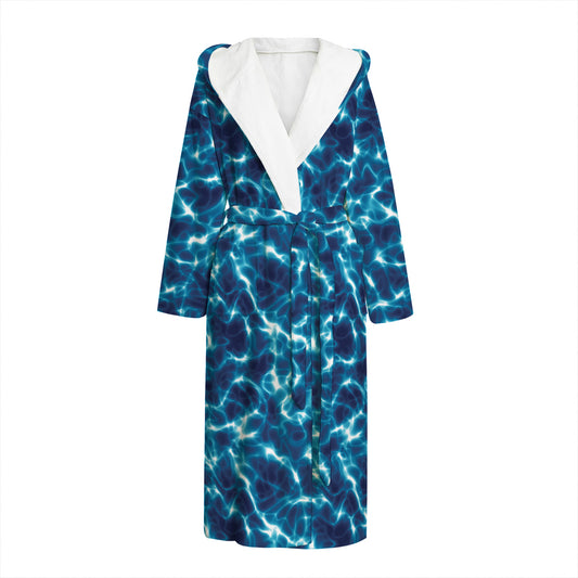 Plasma Energy Print Hooded Bathrobe
