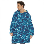 Plasma Energy Print Hoodie Blanket