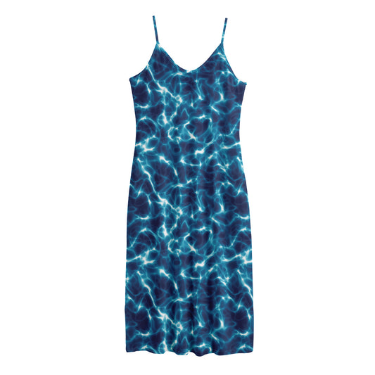 Plasma Energy Print Jersey Midi Cami Dress