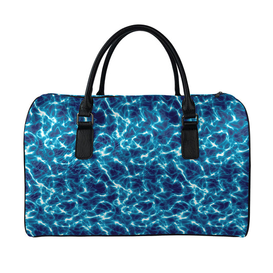 Plasma Energy Print Leather Duffle Bag