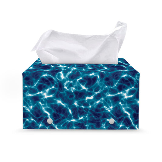 Plasma Energy Print Leather Tissue Box Cover