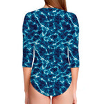 Plasma Energy Print Long Sleeve Swimsuit