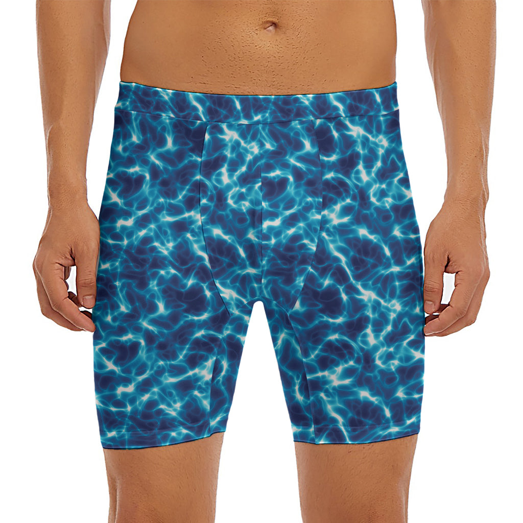 Plasma Energy Print Men's Long Boxer Briefs