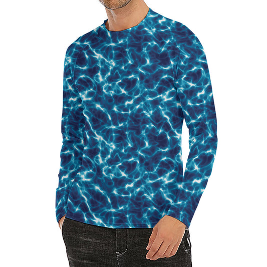Plasma Energy Print Men's Long Sleeve Rash Guard