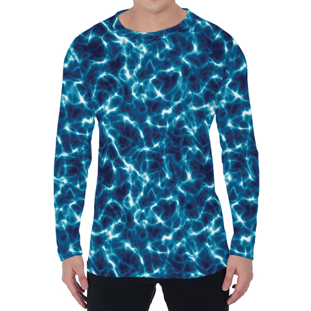 Plasma Energy Print Men's Long Sleeve T-Shirt