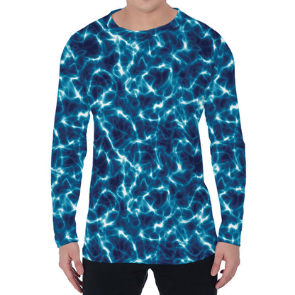 Plasma Energy Print Men's Long Sleeve T-Shirt