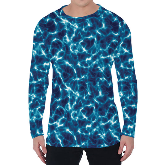 Plasma Energy Print Men's Long Sleeve T-Shirt